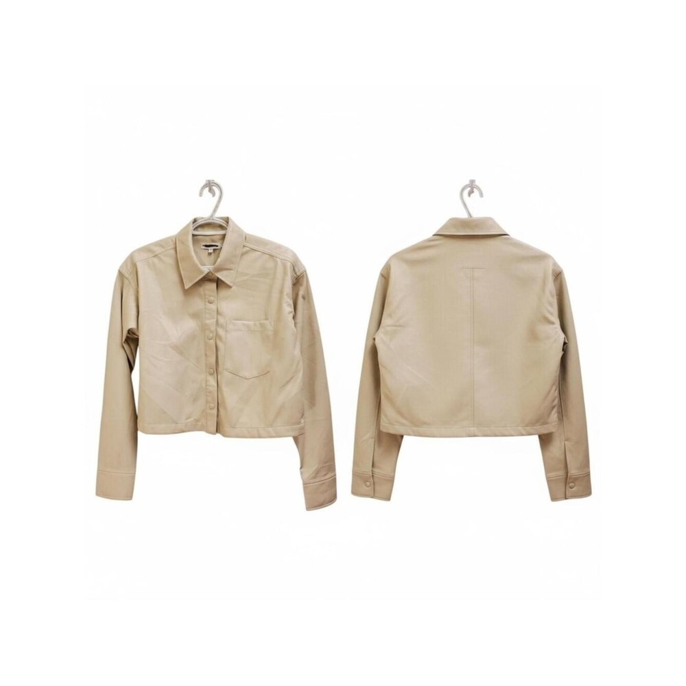 Good American Ivory Utility Jacket Cropped Design